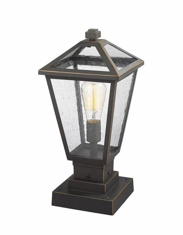 Z-Lite 579PHMS-SQPM-BK Black 1 Light Outdoor Pier Mounted Fixture