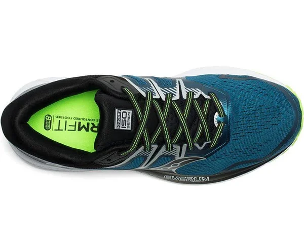 Saucony Men's Omni ISO (Wide) 2 Marine-Silver, 10