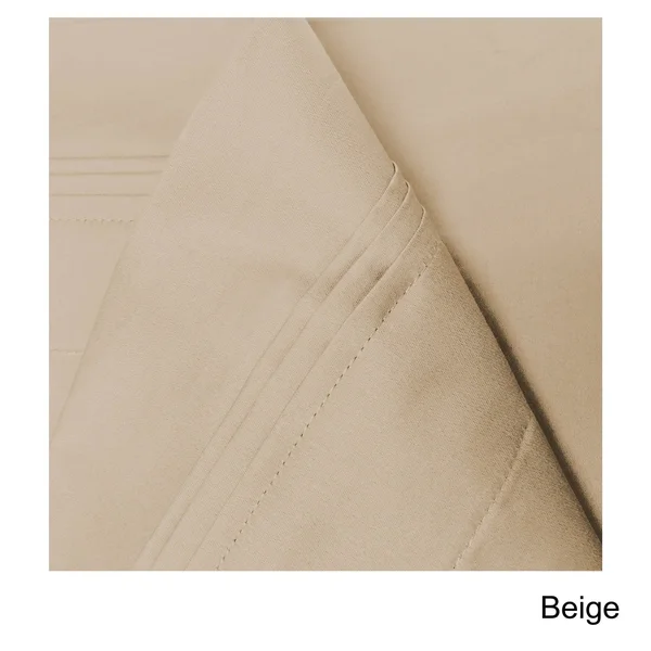 Superior Egyptian Cotton 650 TC Deep Pocket Solid Bed Sheet Set (California King - Beige)