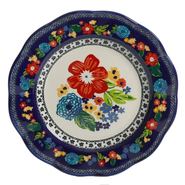 The Pioneer Woman Dazzling Dahlias 12-Piece Dinnerware Set, Cobalt
