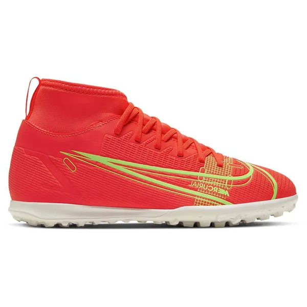 Nike Mercurial Superfly Club DF Junior Astro Turf Sneaker, Size 3, Crimson/Green