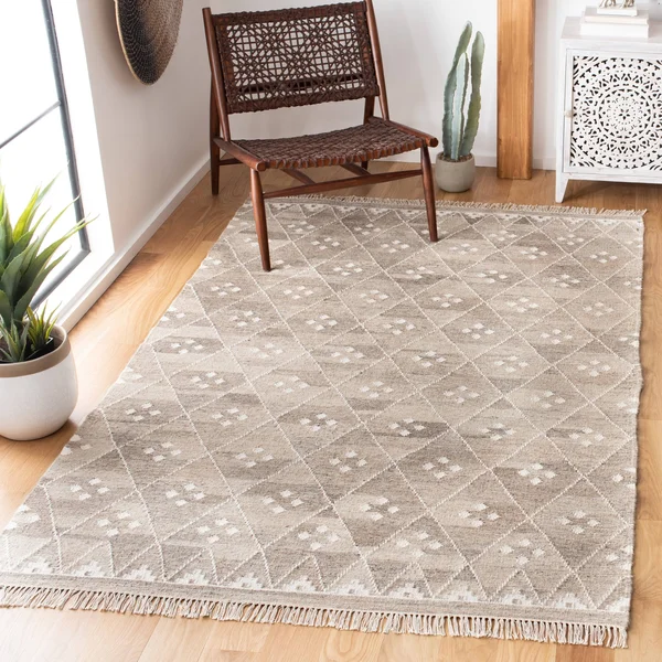 Safavieh Natural Kilim NKM316B Natural, Ivory 10& x 14& Area Rug