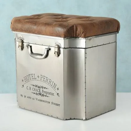 17 Stories Lockard Tufted Storage Ottoman, Brown