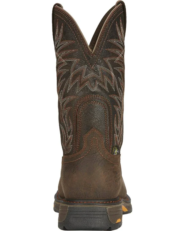 Ariat Workhog Square Toe Metguard H2O Composite Toe 9.5 Men's Brown