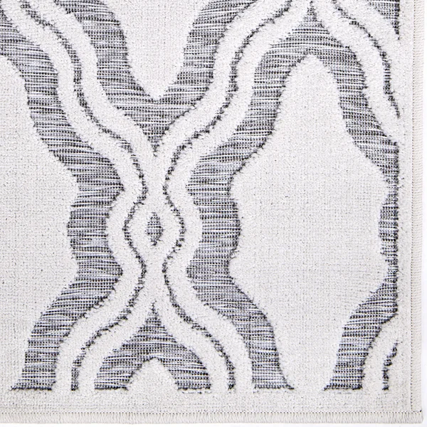 My Texas House by Orian Indoor/Outdoor Cotton Blossom Natural Gray Area Rug - 7&9x22 x 10&10x22
