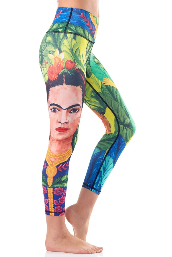 Frida Cropped Legging-YD Frida-Extra Small (XS) Printed for Womens by Yoga Democracy