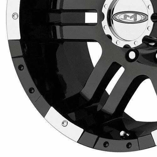 Moto Metal MO951 Black Machined 17x9 8x6.5 -12mm (MO9517980312)