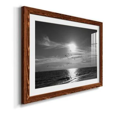 Taking Flight by J Paul - Picture Frame Photograph Print on Paper Highland Dunes Frame Color: Brown - Size: 31x22 H x 44x22 W x 1