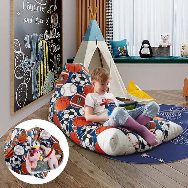 Loungie 55x22x35x22 Storage Bean Bag Cover - Princess Pink
