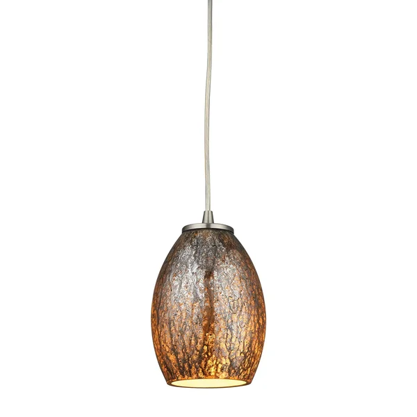 Elk Lighting 10256/1 Venture 1 Light Pendant in Satin Nickel