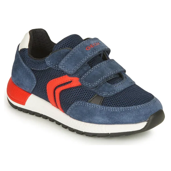 Geox Shoes Alben Boy Navy and Red, Size 10.5
