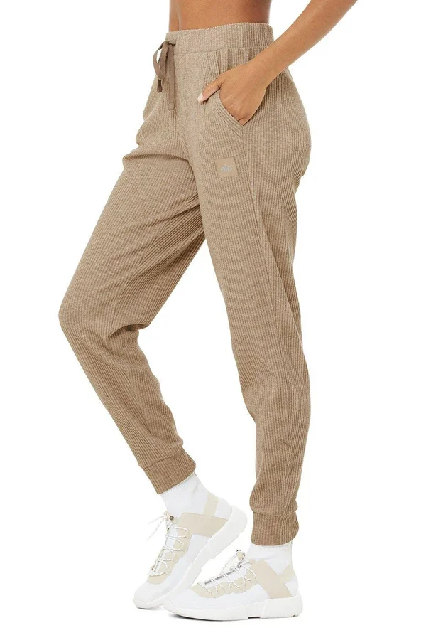 Alo Yoga - Muse Sweatpant in Gravel Heather, Size: Large