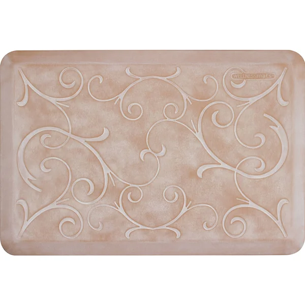 WellnessMats Estates Collection 3& x 2& Anti-Fatigue Mat Bella, Sand Dollar