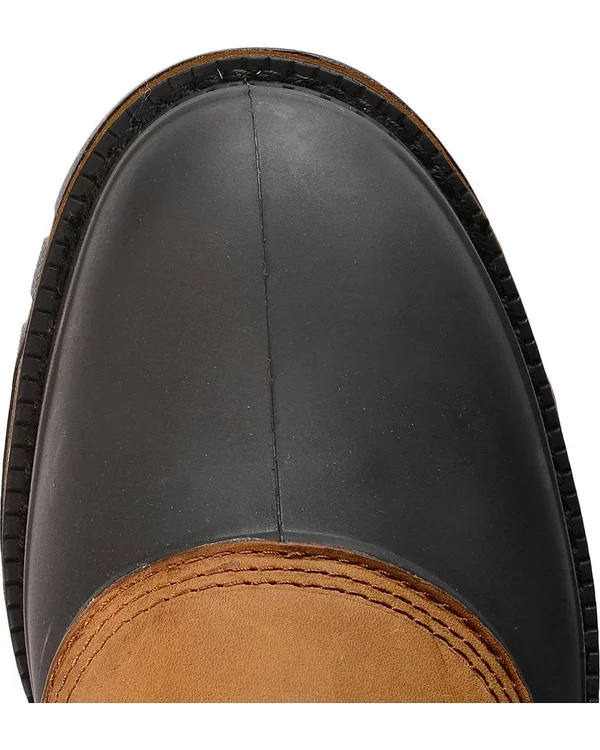 Men's Brown Georgia Boot Muddog Steel Toe Waterproof Wellington Size 10.5(Wide)