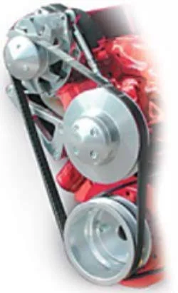March Performance Pulley Kits Chevy SB LWP Grey Alumin um Serp Conversion 22011-09