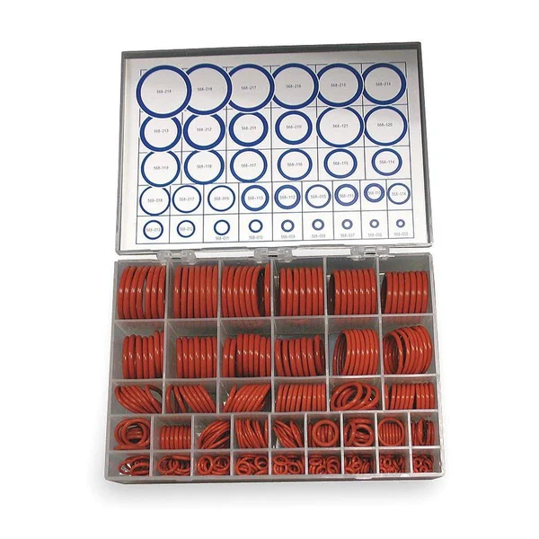 Grainger Approved O-Ring Assortment: SAE - Silicone, 436 Pieces, 36 #of Sizes, 70 Shore A Model: 3CVZ8