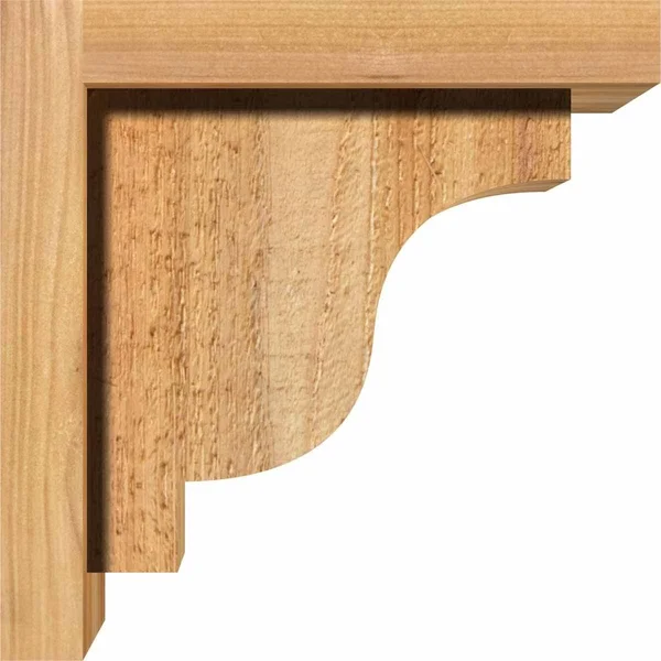 Ekena Millwork COR06X12X12NEW01RWR 6x22W x 12x22D x 12x22H Newport Rough Sawn Corbel w/Backplate, Western Red Cedar