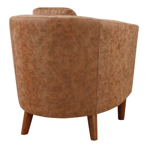 Os Home and Office Furniture Model ARN-P42 Sand Faux Leather Club Chair