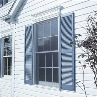 Louvered Shutter Ply Gem Size: 75x22 H x 15x22 W, Color: Spanish Moss