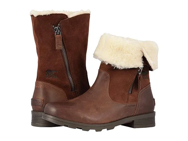 Sorel Women's Emelie Foldover Boot - 7 - Burro