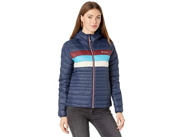 Cotopaxi Fuego Down Hooded Jacket - Women's Maritime Stripes, XL