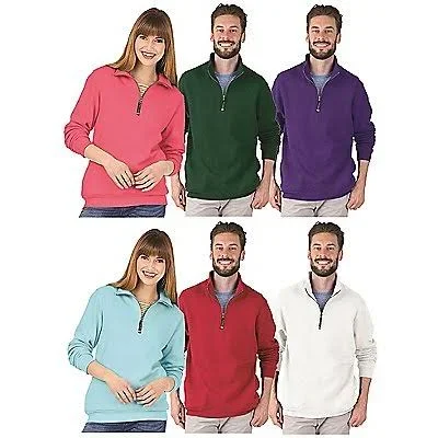 Charles River Apparel Crosswind Quarter Zip Sweatshirt Aqua 4XL