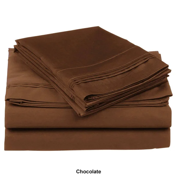 Egyptian Cotton 650 Thread Count Solid Sheet Set California King-Linen