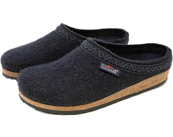 Stegmann Men's Wool Felt Cork Clog Graphite 11.5