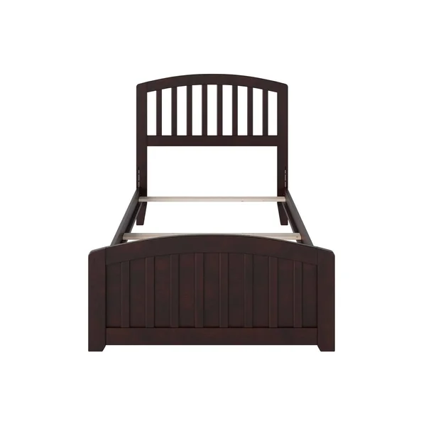 Atlantic Furniture Richmond Twin XL Traditional Bed with Matching Foot Board in Espresso, Brown