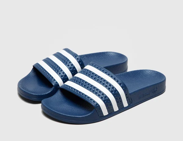 Womens Adidas Originals Adilette Slides - Blue/White - 7 Sneaker