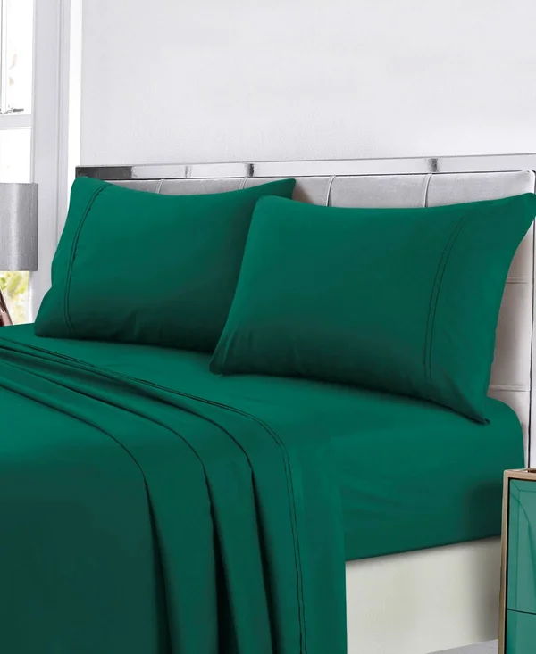 Tribeca Living Super Soft Solid Easy-Care Extra Deep Pocket Sheet Set - Light/Pastel Grey - California King