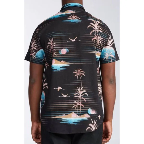 Billabong Sundays Floral Short Sleeve Shirt - Stone, Medium