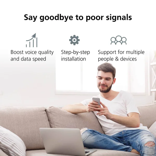 HiBoost, F08GI-5S-BTW, Home Mini Cell Phone Signal Booster