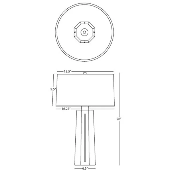 Robert Abbey CI960 Citron Mason Table Lamp