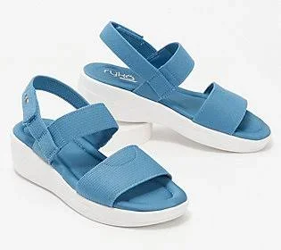 Ryka Azara Wedge Sandal - Wide Width Available - Size 8.5 M - Blue at Nordstrom Rack