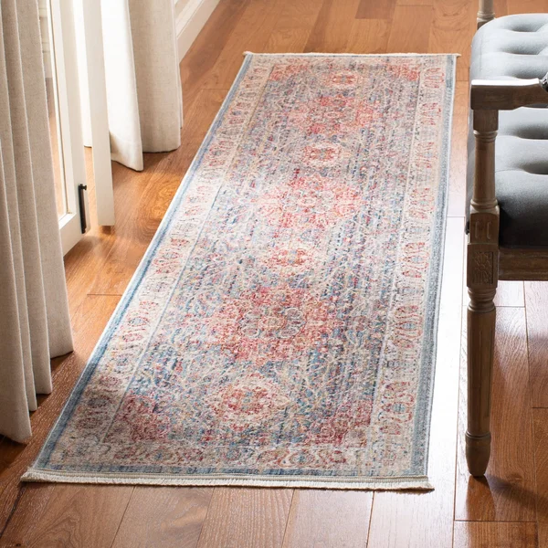 Safavieh Kenitra 600 Rug Collection KRA672R - Red, Blue - 3& x 5&