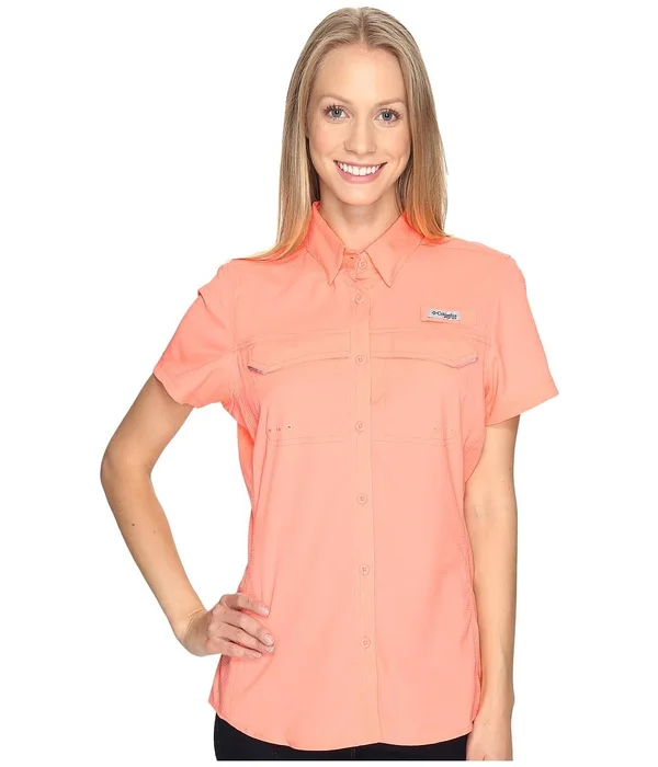 Columbia Sportswear Women's Lo Drag Short Sleeve Fishing Shirt Tiki Pink, Large - Women's Outdoor Short-Sleeve Tops at Academy S