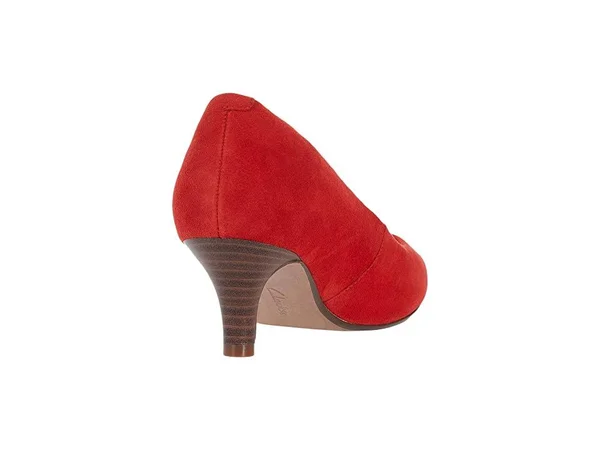 Clarks Linvale Jerica Pump - Women's, Red Suede, Size 7, Pumps