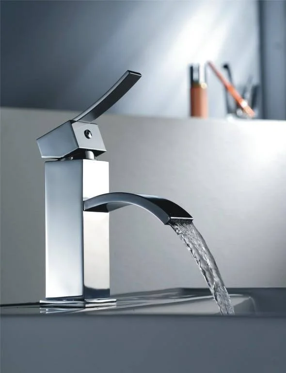 Dawn AB78 1258C Single-Lever Square Lavatory Faucet, Chrome