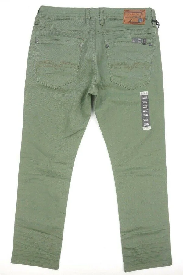Buffalo David Bitton Six x Straight Jeans - Green - Casual Pants