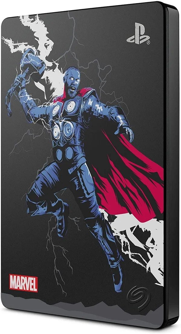 Seagate Game Drive for Ps4 - Marvel&s Avengers Thor, 2 TB - External Hard Drive, USB 3.0, Compatible with PS4 and PS5 (STGD200020