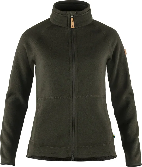 Fjallraven Women's Ovik Fleece Zip Sweater - XL - Deep Forest