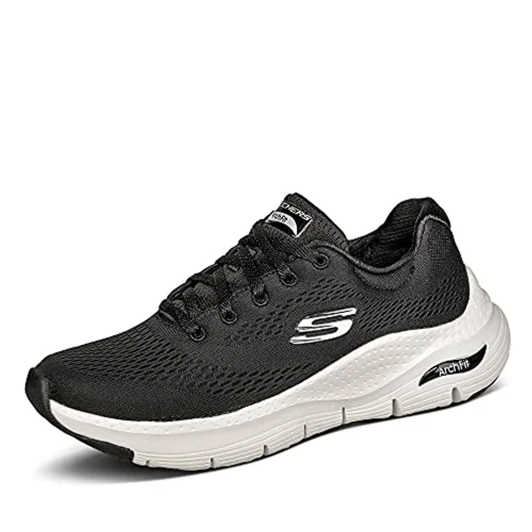 Skechers Women's Arch Fit – Big Appeal, Black/White 7.5 W Wide
