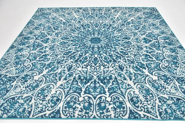 Unique Loom 3141448 8 x 8 ft. Grace Sofia Square Rug Turquoise