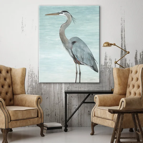 Porch & den Great Blue Heron Gallery Wrapped Canvas - 16 x 20