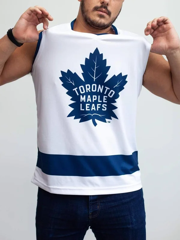 Toronto Maple Leafs Away Hockey Tank S, White, Polyester