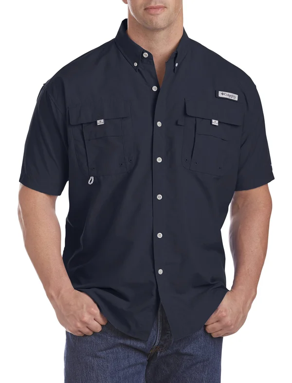 Columbia Men's PFG Bahama II Short Sleeve Fishing Shirt - 5XT - Blue