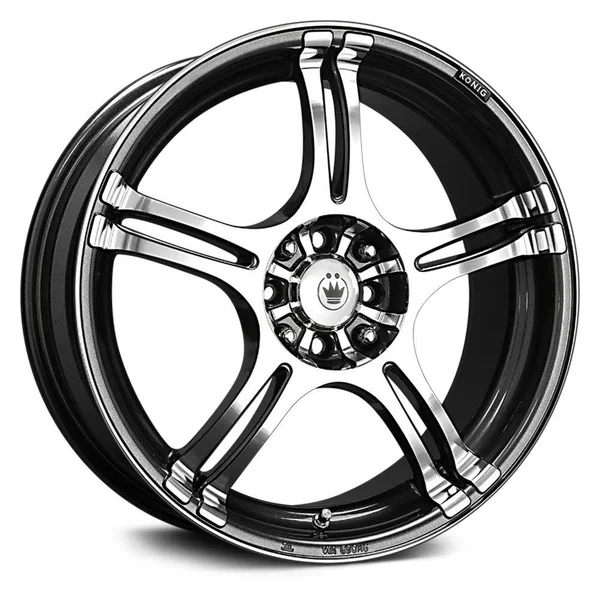 Konig Incident Graphite Machined Wheel (14x6 /4X100Mm)