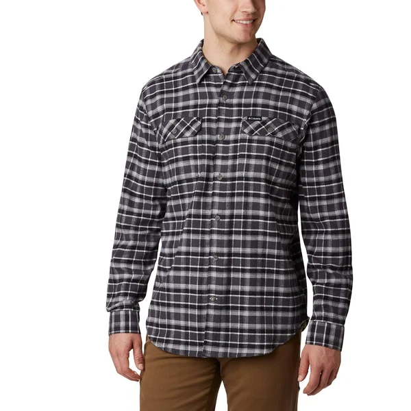 Columbia Men's Flare Gun Stretch Flannel (M Shark Grid)