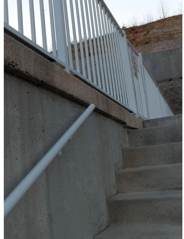EZ Handrail 24 ft. x 1.9 in. White Aluminum Round ADA Handrail
